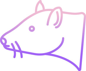 rat illustration on a white background     