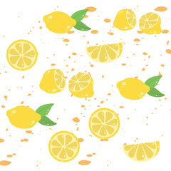 Fresh Lemon Pattern , Minimal & Cute Design 