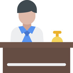 receptionist illustration on a white background     