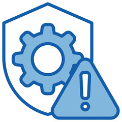 Risk Management Blue White Icon