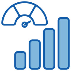 Benchmark Blue White Icon