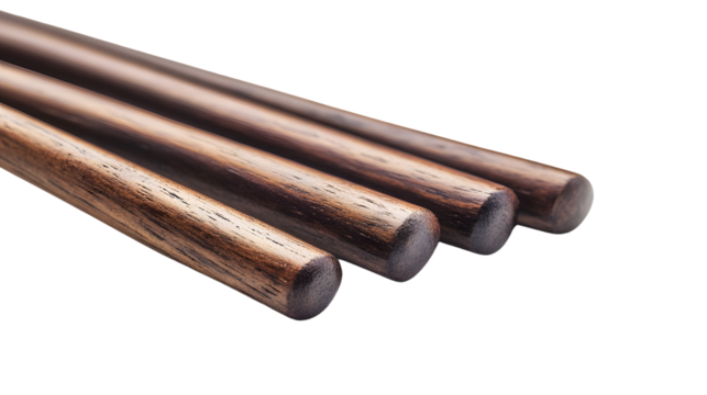 Professional Wooden Chopsticks Isolated on Transparent Background for Culinary Designs