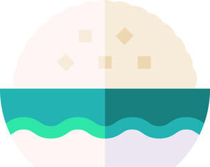 rice bowl illustration on a white background     