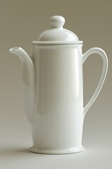 Fototapeta premium Elegant white ceramic coffee pot