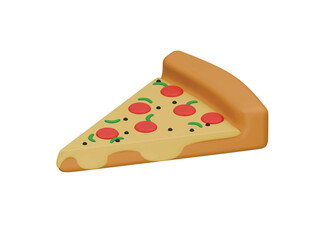 pizza icon 3d illustration render