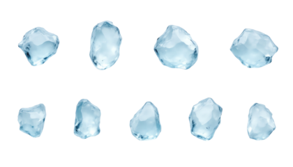 Ice cubes arranged for refreshing drinks.