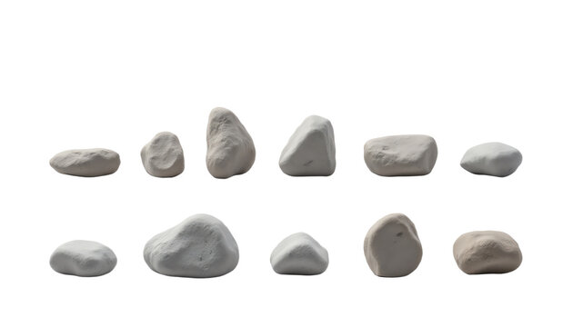 Smooth, natural stones arranged in a row.
