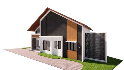 Modern House Exterior Rendering