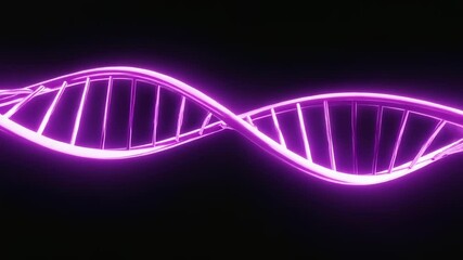 Glowing Purple DNA Helix. (1) - Powered by Adobe