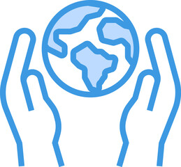 save the world illustration on a white background    