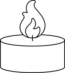 scented candle illustration on a white background     