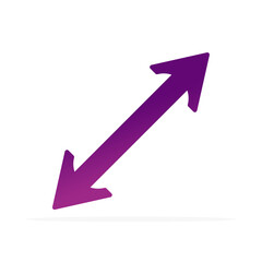 double arrow icon, colored flat vector. modern and minimalist design.