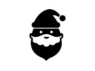  Christmas Santa Face Silhouette Icon