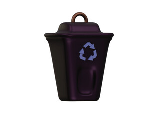 recycle bin icon 3d illustration render
