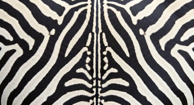 A beautiful zebra skin pattern with sharp black and white stripes, isolated in the middle on a pure white background, high detail,
