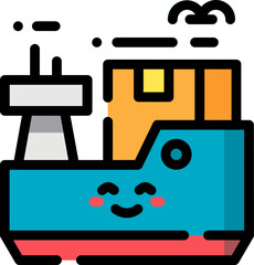 shipping illustration on a white background     