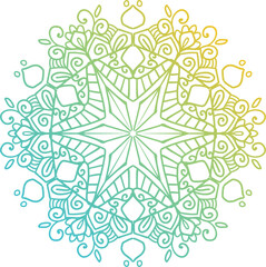 All colorful Hand drawn mandala