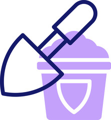 shovel illustration on a white background     