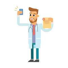 cartoon character man doctor style