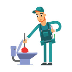 cartoon character man plumber