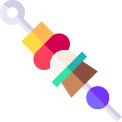 skewer illustration on a white background     