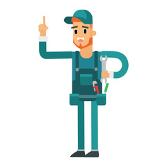 cartoon character man plumber
