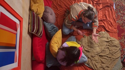Young Couple Engaging in an Intense Conversation at Home