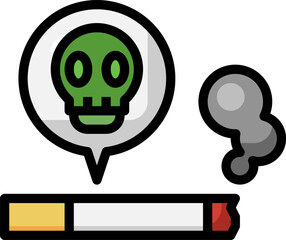 smoking illustration on a white background    