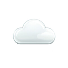 Obraz premium A soft, fluffy white cloud with a smooth surface, isolated on a transparent background. Ideal for weather-related themes, illustrations, and designs.