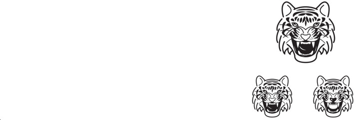 Fierce Tiger Head and Full Body Mascot Illustration – Stylish and Fun Vector Graphic for Kids Branding and Merchandise .