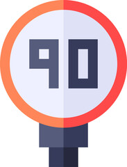 speed limit illustration on a white background     