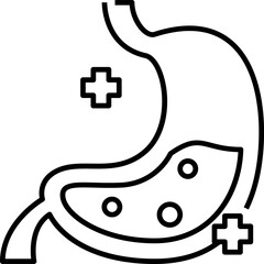 stomach illustration on a white background     