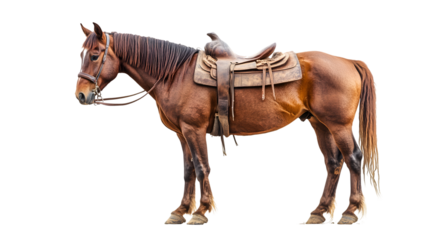 Fierce Rodeo Mad Horse Isolated on Transparent Background