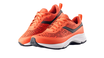 Professional Running Shoes Isolated on Transparent Background for Active Lifestyle Portrayal