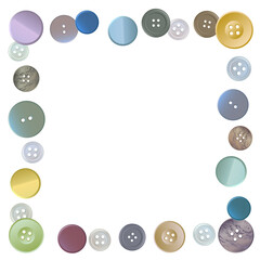 カラフルなボタンの四角いフレーム