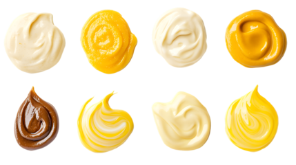 Mayonnaise and Mustard Swirls and Smears for Food Photography