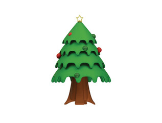 Christmas plant icon 3d illustration render