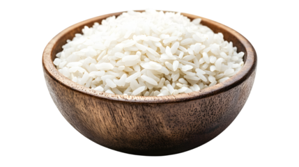 Freshly Cooked White Rice Isolated on Transparent Background - High-Quality Isolated Image for Food Bloggers and Restaurant Menus
