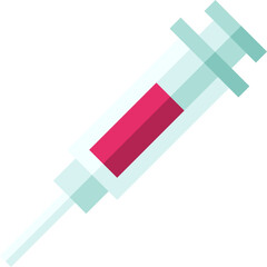 syringe illustration on a white background    