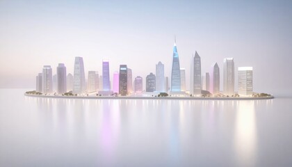 Obraz premium City Skyline with Reflections