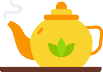 tea pot illustration on a white background     