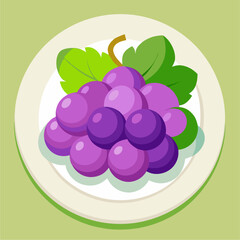 grapes on the plate