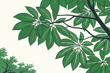 64 lush, verdant, vibrant green leaves, organic, natural, botanical, detailed, photorealistic, high quality, digital art