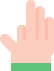 three fingers illustration on a white background     