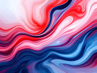 Obraz premium abstract fluid paint art, abstract swirling liquid flows, colorful fluid wave pattern, pink and blue fluid dynamic waves, digital paint effects, fluid motion artwork. 