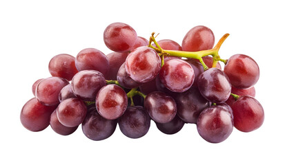 Fototapeta premium Vibrant Red Grapes Bunch Isolated on Transparent Background for Graphic Design Projects