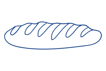 Freshly baked baguette with crispy crust and soft interior on a simple background