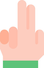 two fingers illustration on a white background    