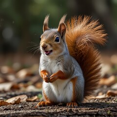 Obraz premium realistic hd images of squirrels in the wild
