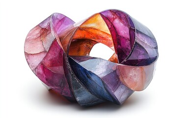 Intricate, colorful, abstract sculpture